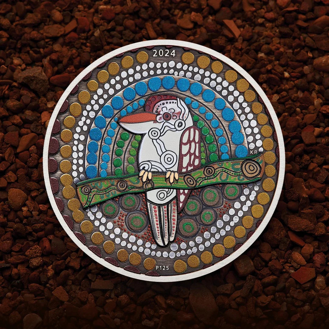 Kookaburra Kaa-Kaa 2024 2oz Silver Antiqued Coloured Coin
