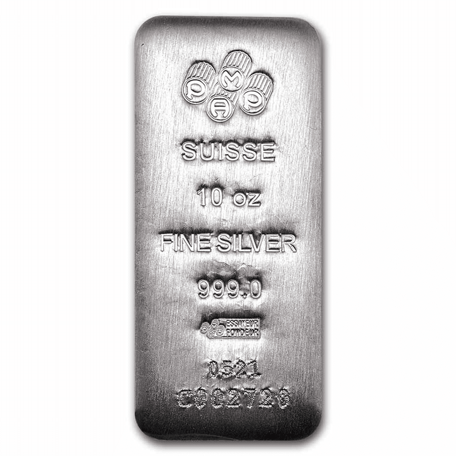 10 Oz Silver Cast Bar – PAMP Suisse