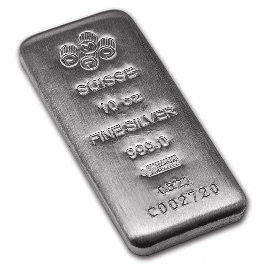 10 Oz Silver Cast Bar – PAMP Suisse