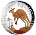 2024 $1 Australian Kangaroo 1oz Silver Proof High Relief Coloured Coin