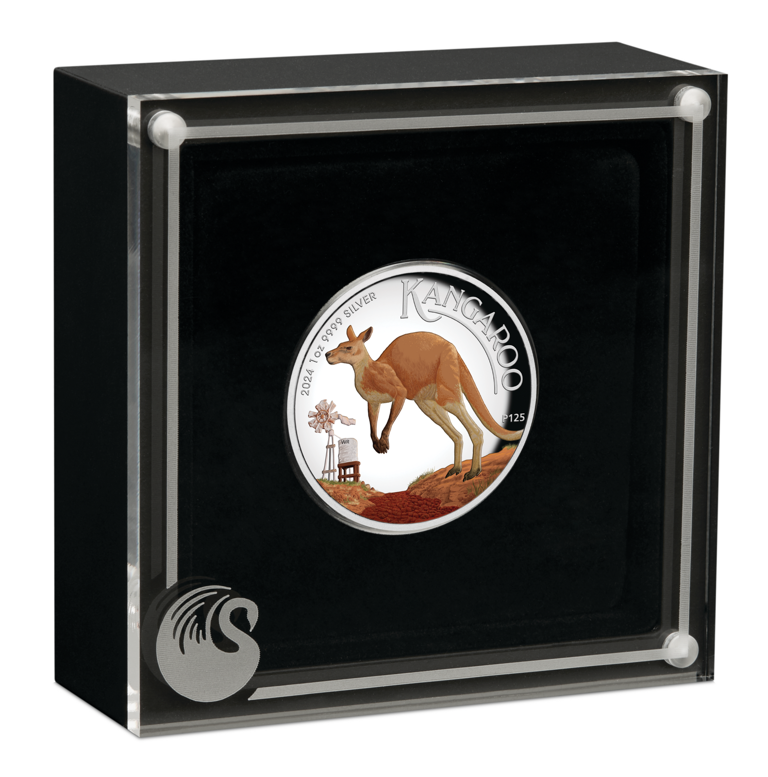 2024 $1 Australian Kangaroo 1oz Silver Proof High Relief Coloured Coin