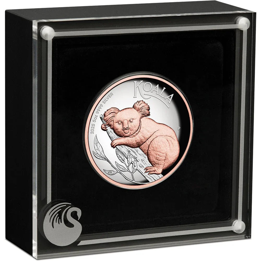 2025 Australian Koala 5oz Silver Proof High Relief Gilded Coin