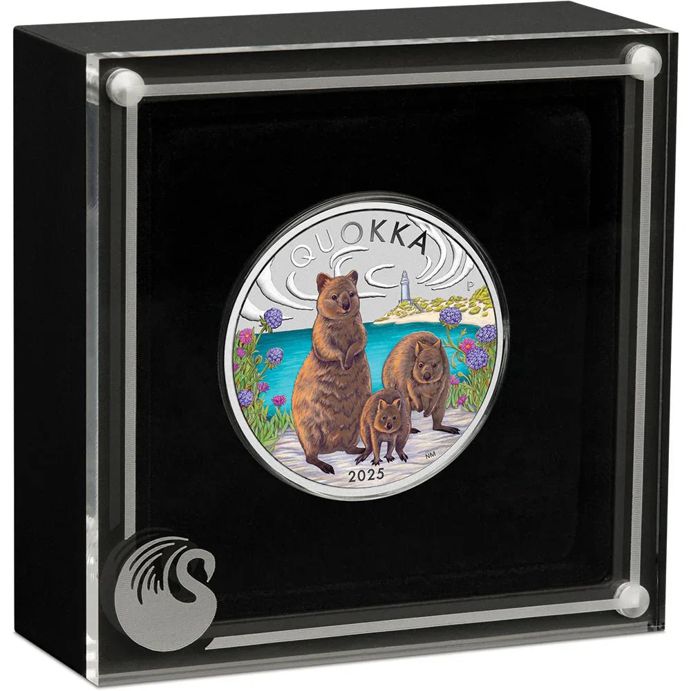 2025 Australian Quokka 1oz Silver Coloured Coin