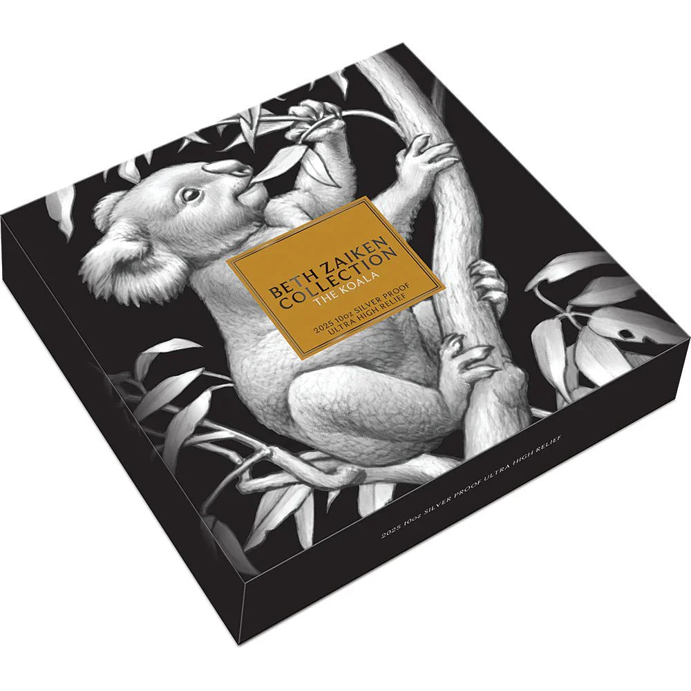 2025 Beth Zaiken Collection - The Koala 10oz Silver Proof Ultra High Relief Coin