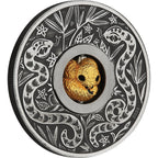 2025 Year Of The Snake Rotating Charm 1oz Silver Antiqued Coin