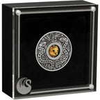 2025 Year Of The Snake Rotating Charm 1oz Silver Antiqued Coin