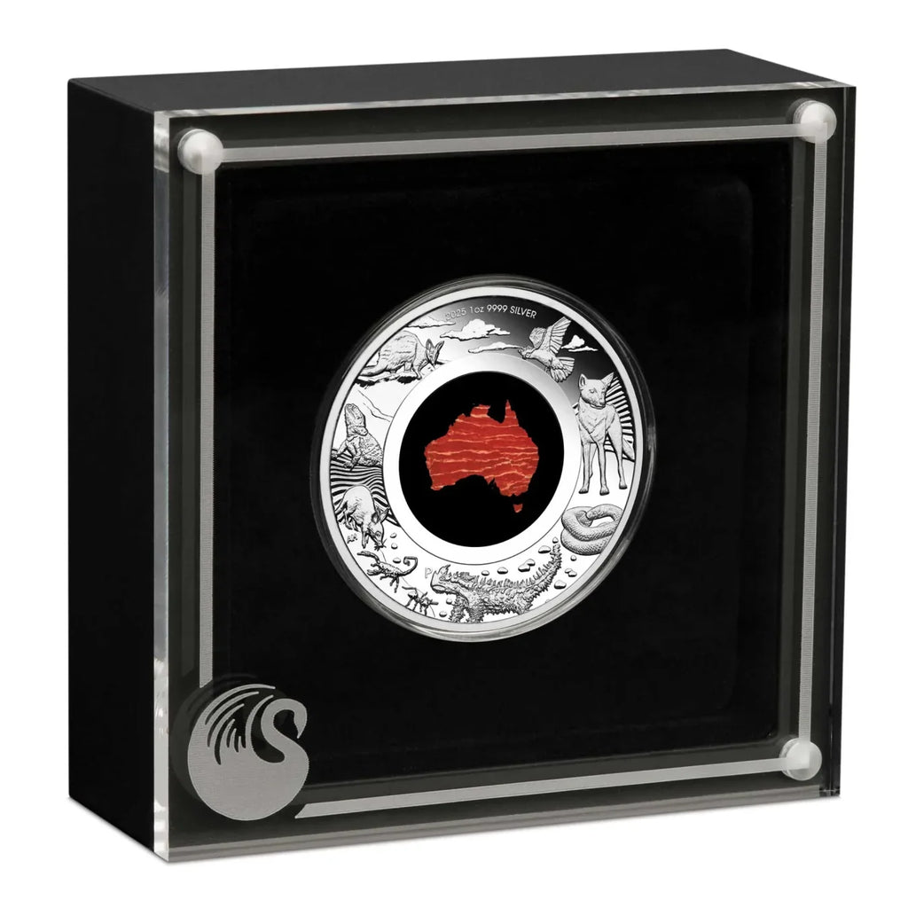 Great Southern Land 2025 1oz Silver Proof Snakeskin Jasper Coin