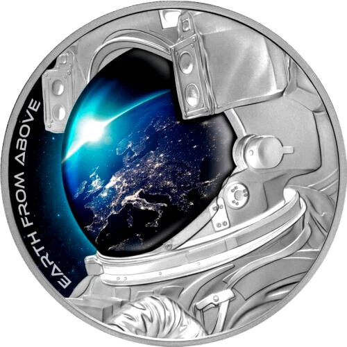 2022 EARTH FROM ABOVE 1 Oz Silver Coin 1$ Niue