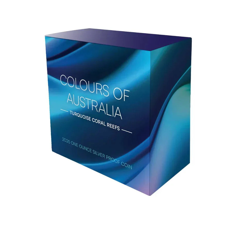 Colours of Australia 2025 $1 Turquoise Coral Reefs 1oz Silver Proof Coin