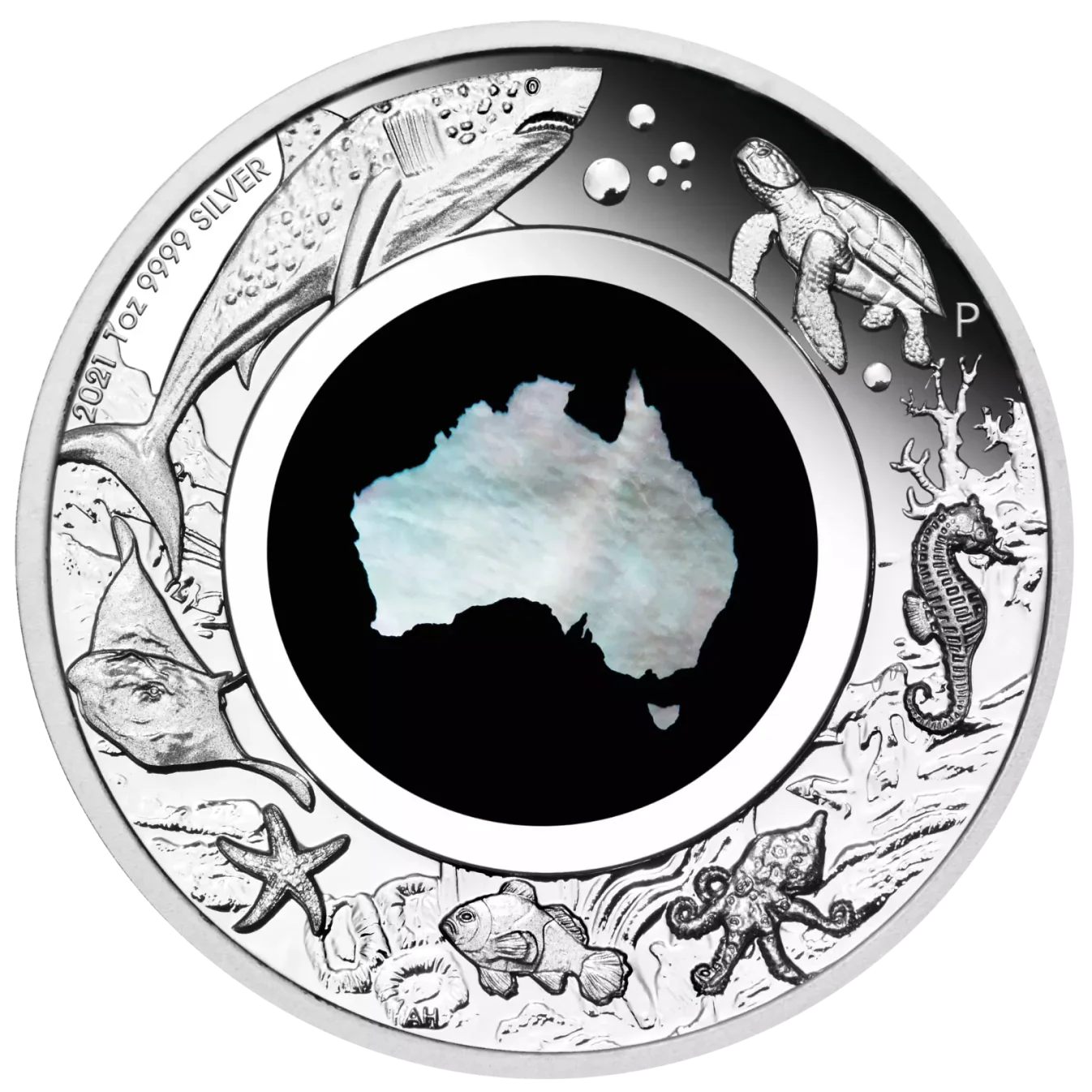 Australian 2021 1oz Silver Proof $1 MOTHER OF PEARL Coin Great Southern Land