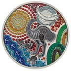 Emu Utingat 2025 2oz Silver Antiqued Coloured Coin