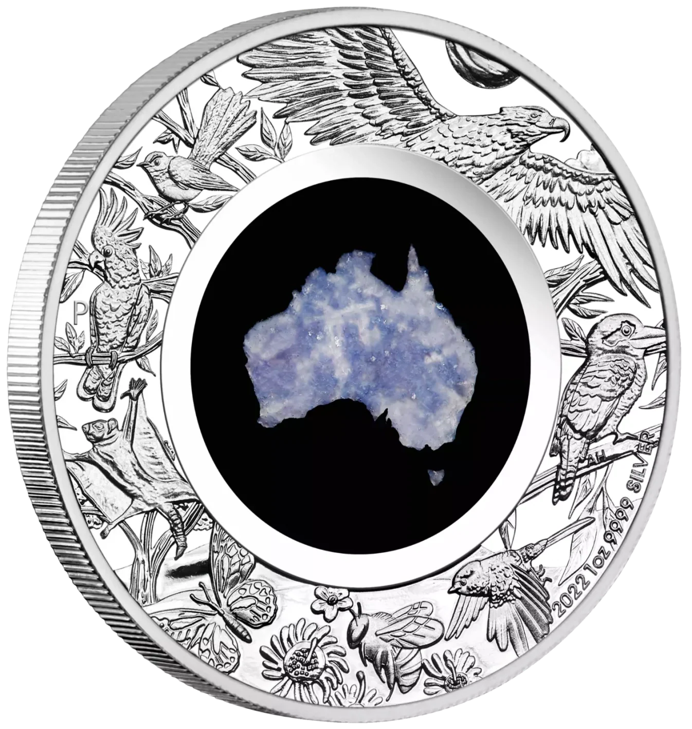 Australian 2022 1oz Silver Proof $1 LEPIDOLITE Coin Great Southern Land