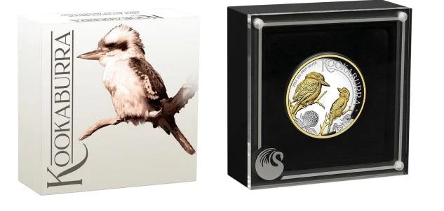 2023 AUS 2 Oz Silver Gilded Australian Kookaburra Proof