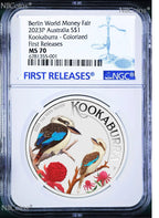 2023 Australian Kookaburra - World Money Fair Berlin Special Edition - 1oz Silver Coloured