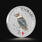 Australia Kookaburra 2025 $1 World Money Fair Coloured 1oz Silver Coin
