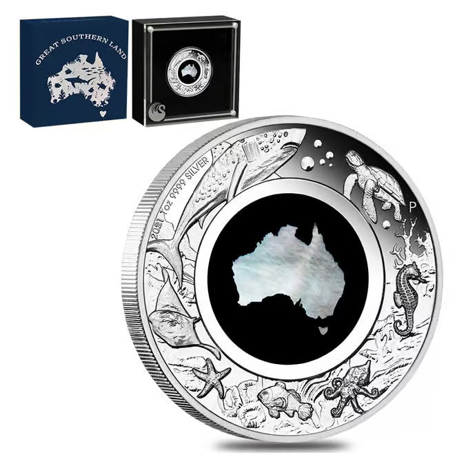 Australian 2021 1oz Silver Proof $1 MOTHER OF PEARL Coin Great Southern Land