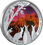 2024 Colours of Australia 'Red Centre' 1oz Silver Coloured Proof Coin