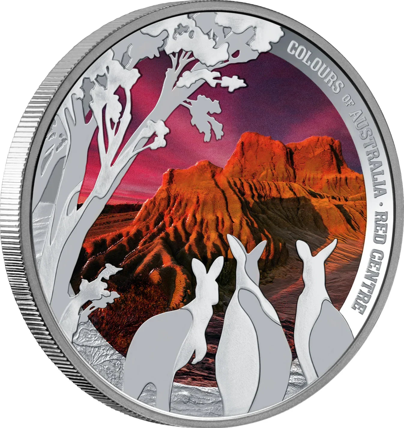 2024 Colours of Australia 'Red Centre' 1oz Silver Coloured Proof Coin