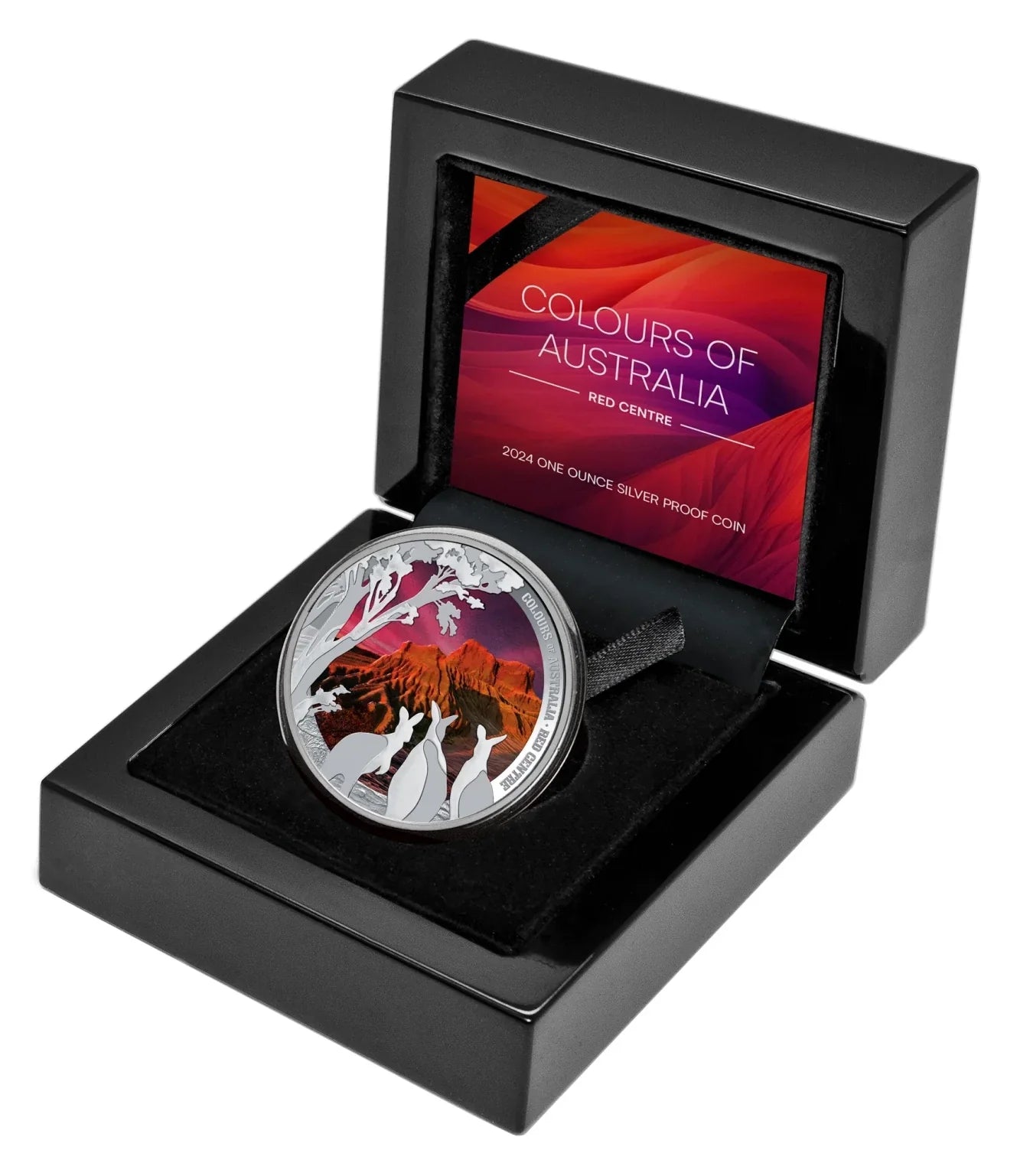 2024 Colours of Australia 'Red Centre' 1oz Silver Coloured Proof Coin