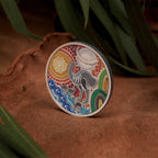 Emu Utingat 2025 2oz Silver Antiqued Coloured Coin