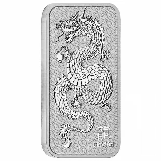 1 oz Perth Mint Lunar Dragon Silver Bar